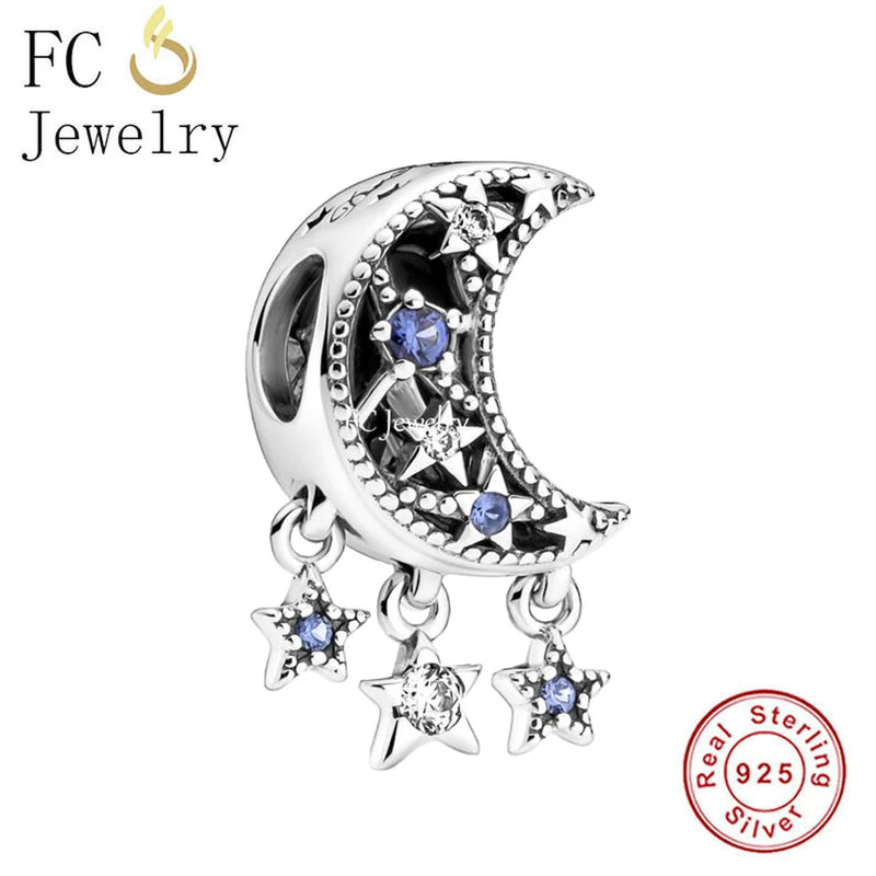 Real 925 Silver Moon Dream Bracelet Charms