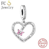 925 Silver Butterfly Charm Bracelet Bead for God Daughter