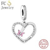 925 Silver Butterfly Charm Bracelet Bead for God Daughter