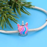 925 Sterling Silver Unicorn Cup Cake Bead for Bracelet