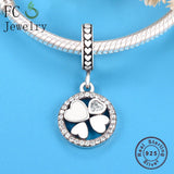 925 Sterling Silver Four Leaf Hearts Clover Beads For Women Berloque