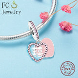 Double Heart Shape Beads Necklace Pendant for Jewelry Making