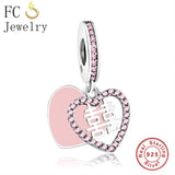 Double Heart Shape Beads Necklace Pendant for Jewelry Making