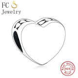 925 Silver Heart Mom Mother Family Letter Bead Charms Bracelet