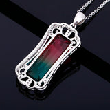 AAA Tourmaline Zircon Pendant Necklace Party