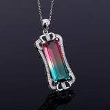 AAA Tourmaline Zircon Pendant Necklace Party