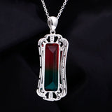 AAA Tourmaline Zircon Pendant Necklace Party