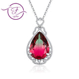 Labradorite & Multi-Color Zircon Pendant Necklace Gift