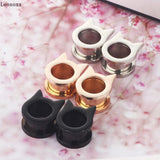 316L Stainless Steel Ear Tunnels Plugs Dangle Earrings 6-25mm Piercing