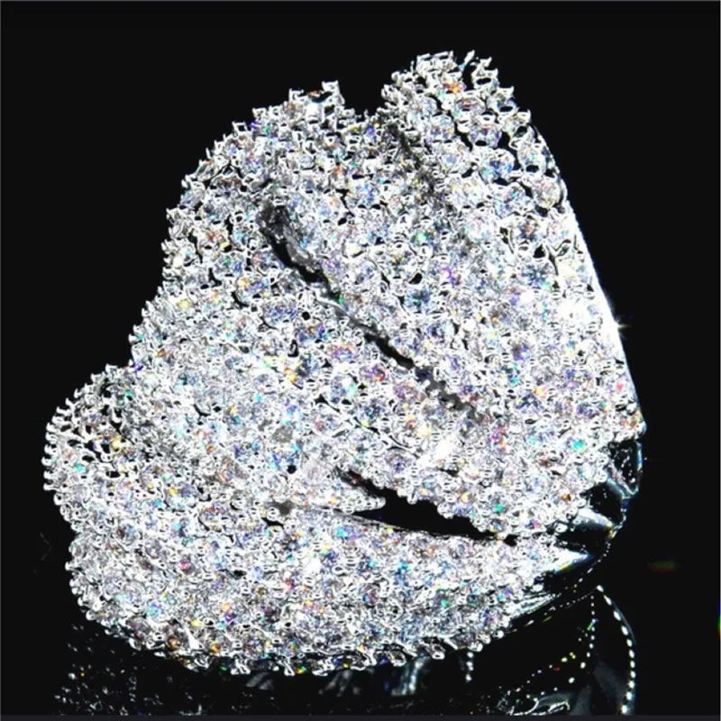 Zircon Charm Ladies Ring Engagement Wedding Lover Gift