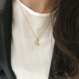 FEEHOW Croissant Charm Necklaces for Women Geometry Neckalce