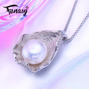 10-11MM Freshwater Pearl Necklace Bohemian Ruby 925 Silver Pendant