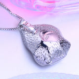 10-11MM Freshwater Pearl Necklace Bohemian Ruby 925 Silver Pendant