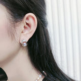 925 Sterling Silver Freshwater Pearl Earrings for Women Evening Party Wedding