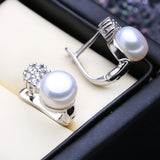 925 Sterling Silver Freshwater Pearl Earrings for Women Evening Party Wedding