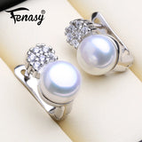 925 Sterling Silver Freshwater Pearl Earrings for Women Evening Party Wedding