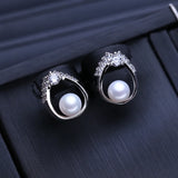 925 Sterling Silver Freshwater Pearl Earrings for Women Evening Party Wedding