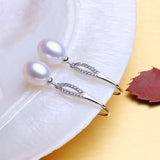 925 Silver Jewelry Sets Natural Pearl Earrings Pendant Necklace