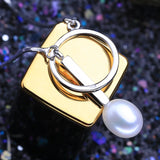925 Silver Jewelry Sets Natural Pearl Earrings Pendant Necklace