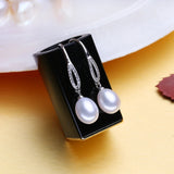 925 Silver Jewelry Sets Natural Pearl Earrings Pendant Necklace