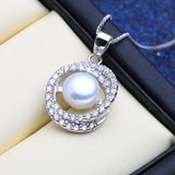 925 Silver Pendant with Pearl & Chain Freshwater Pearl Necklace for Women
