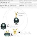 18K Yellow Pearl Pendant Necklace for Women