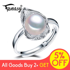 Freshwater Pearl 925 Silver Wave CZ Ring Vintage Jewelry