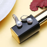 Freshwater Pearl Earrings 925 Silver Studs Women Jewelry