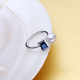 Freshwater Pearl 925 Silver Party Rings For Women