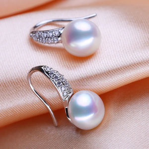 Freshwater Pearl Geometric Silver Stud Earrings Fine Jewelry