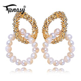 Freshwater Pearl Drop Earrings Wedding Engagement Bohemian Party Jewelry