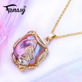 Freshwater Pearl Necklace Bohemian Ruby 925 Sterling Silver Pendant
