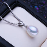 Freshwater Pearl Necklace Silver Pendant Birthday Gift