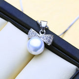 Sterling Silver Freshwater Pearl Pendant Necklace Romantic Gift