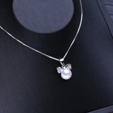 Sterling Silver Freshwater Pearl Pendant Necklace Romantic Gift