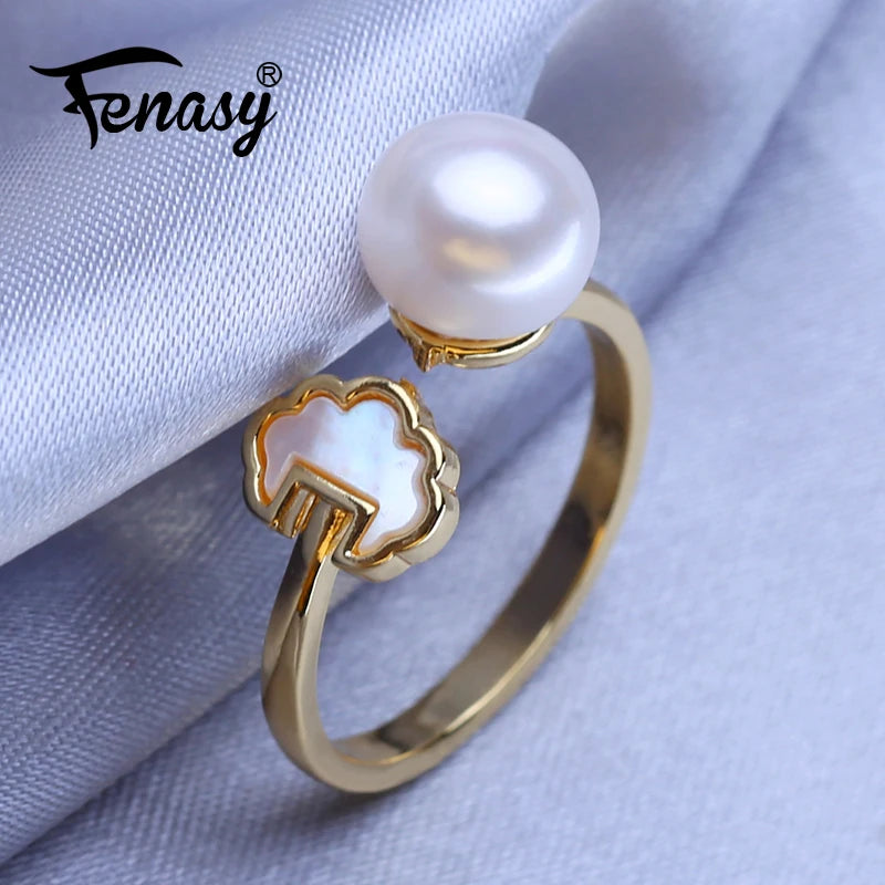 Bohemian Adjustable Pearl Ring for Women