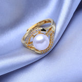 Freshwater Pearl Rings For Women Adjustable Bohemian Ring