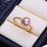 Freshwater Pearl Rings For Women Crown Engagement Ring Pearl Jewelry