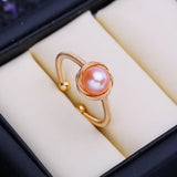 Freshwater Pearl Rings For Women Crown Engagement Ring Pearl Jewelry