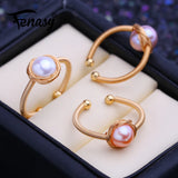 Freshwater Pearl Rings For Women Crown Engagement Ring Pearl Jewelry