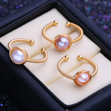 Freshwater Pearl Rings For Women Crown Engagement Ring Pearl Jewelry