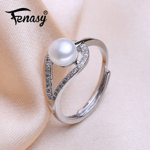 Freshwater Pearl Rings For Women Party Wedding Fine Jewelry