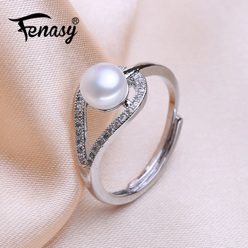 Freshwater Pearl Rings For Women Party Wedding Fine Jewelry