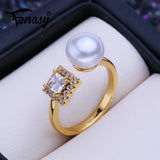 Freshwater Pearl Rings for Women Party Ring Pearl Jewelry Birthday Gift