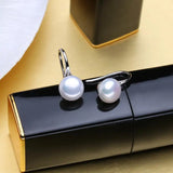 FENASY Pearl Earrings 925 Silver High Heels Shape Jewelry