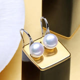 FENASY Pearl Earrings 925 Silver High Heels Shape Jewelry