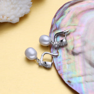 Natural Pearl Jewelry Sets for Women Pendant Necklace Earrings