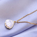 Shell Pendant Necklace Pearl Jewelry Heart Choker
