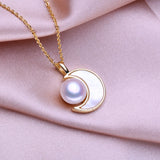 Shell Pendant Necklace Women Pearl Choker Heart Pendant Jewelry