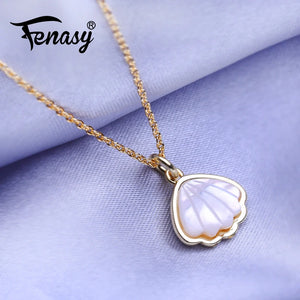 Shell Pendant Necklace Pearl Jewelry Heart Choker